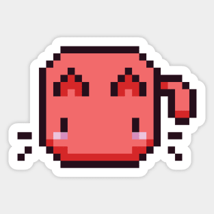 Red Pixel Cat - Kawaii Retro Pixel Art Sticker